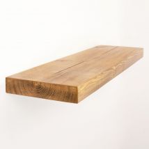 9x2 Smooth Floating Shelf (22x4.5cm) - 130cm Rustic Pine  - Funky Chunky Furniture