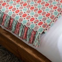 Pastel Patterned Wool Throw  - Funky Chunky Furniture