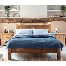 Coleridge Tall Headboard Bed Frame - Smoke Pine - Single | Funky Chunky Furniture  - Funky Chunky Furniture
