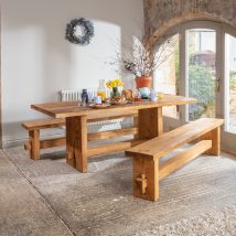 Derwent Dining Table - Smoke Pine 180cm  - Funky Chunky Furniture