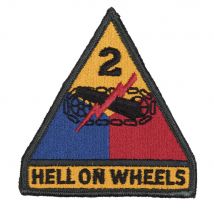 Insigne tissu US 2nd Armored Division Hell on Wheels - Default Title