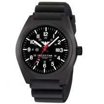 Montre Inceptor Black Steel Bracelet caoutchouc - Olive