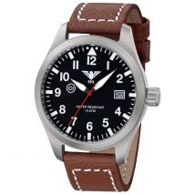 Montre Airleader Steel Bracelet en cuir de buffle brun - Default Title