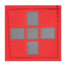 Patch Croix Rouge grand rouge argenté reflex - Argent