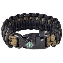 Bracelet survie Allume-feu DOUBLE COBRA - Coyote / M