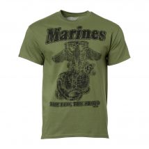 T-Shirt USMC Retro mil green - Rouge / S