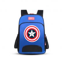 Elementary School Bag Captain America Children's Backpack Boys Backpack, Blue / L