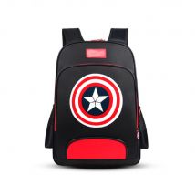 Elementary School Bag Captain America Children's Backpack Boys Backpack, Black / S