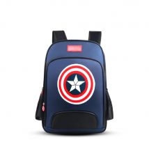 Elementary School Bag Captain America Children's Backpack Boys Backpack, Navy / L