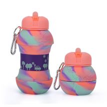 Kids Water Bottles Collapsible Water Bottle Silicone Travel Bottles Gift for Children, Type 3