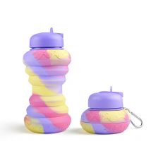 Kids Water Bottles Collapsible Water Bottle Silicone Travel Bottles Gift for Children, Type 5