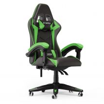 Gaming Chair Ergonomic Computer Desk Chair with Headrest Lumbar Support, Green