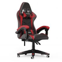 Gaming Chair Ergonomic Computer Desk Chair with Headrest Lumbar Support, Red