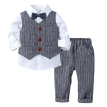Spring Autumn Baby Boys Gentleman Style Clothes Sets, 70cm / Grey