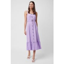 Simple Button Midi Dress Violet