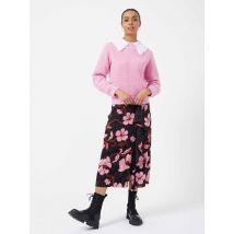 Midnight Floral Eco Ruffle Midi Skirt Black Multi