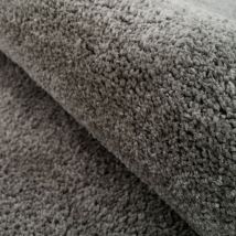 Premium Grey Shaggy Circle Rug - Dove - Amore - 190cm x 190cm
