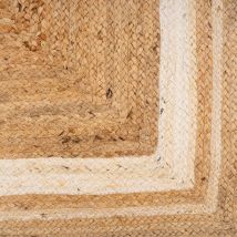 Natural Bordered Jute Runner Rug - Laurel - Jute - 60cm x 240cm Runner