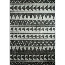 Charcoal Tribal Print Indoor Outdoor Rug - Callow - Habitat - 120cm x 170cm