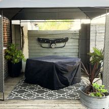 Grey Trellis Indoor Outdoor Rug - Habitat - 80cm x 150cm