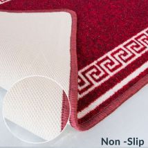 Red Hardwearing Kitchen Mat - Luna - 50cm x 80cm