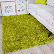 Fern Green Shaggy Rug - Vancouver - 80cm x 150cm