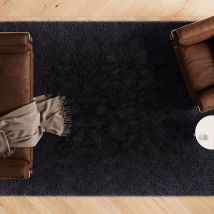 Premium Navy Shaggy Rug - Midnight Navy - Amore - 120cm x 170cm