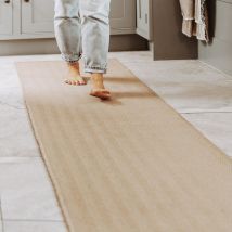 Natural Border Rustic Jute Hallway Runner Rug - Juliette - 70cm x 240cm Runner