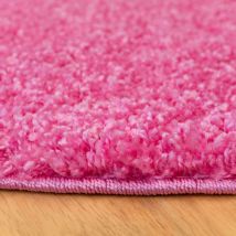 Barbie Pink Shaggy Circle Rug - Vancouver - 135cm x 135cm Circle
