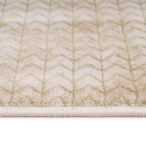 Beige Green Chevron Rug - Braided - Catalina - 120cm x 170cm