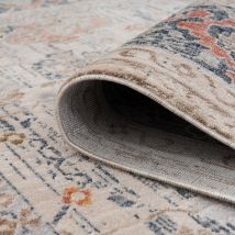 Blue Foral Motif Runner Rug - Fionna - 70cm x 240cm Runner
