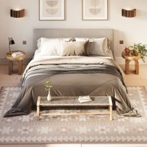 Grey Scandi Tribal Motif Rug - Bea - Flynn - 120cm x 170cm