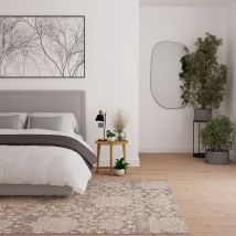 Neutral Floral Living Room Rug - Leonie - Ikaro - 120cm x 170cm