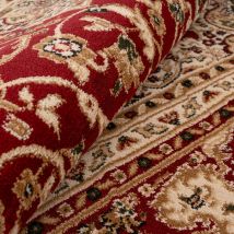 Classic Red Medallion Runner Rug - Sonam - Jasmine - 60cm x 240cm Runner