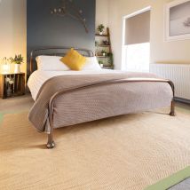 Green Cotton Border Natural Jute Area Rug - Juliette - 80cm x 150cm