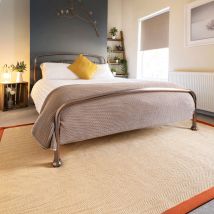 Terracotta Border Jute Rug - Juliette Rust - Juliette - 80cm x 150cm