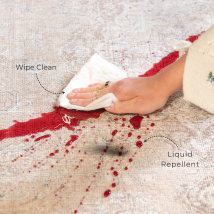 Distressed Bordered Washable Rug - Renuu - 120cm x 170cm