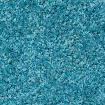 Soft Teal Blue Shaggy Runner Rug - Vancouver - 50cm x 80cm