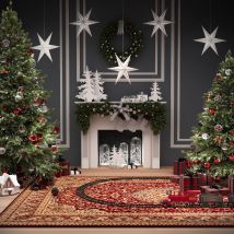 Classical Red Medallion Rug - Sonam - Jasmine - 80cm x 150cm