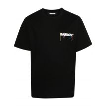 T-shirt nera logo colorato
