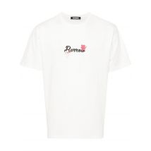T-shirt bianca stampa fluffy