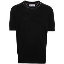T-shirt nera in maglia