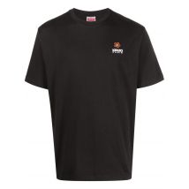 t-shirt nera logo boke flower