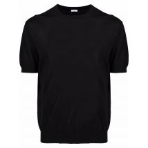 T-shirt nera in maglia