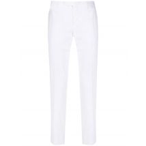 Pantalone bianco in cotone slim-cut