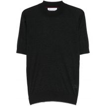 T-shirt grigio antracite a lupetto