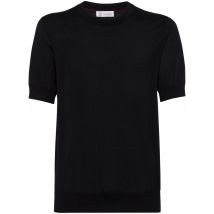 T-shirt nera in maglia