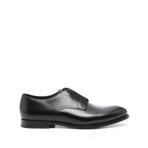 Scarpa derby nera in pelle liscia