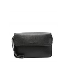 Clutch nera con logo