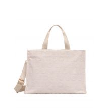 Borsa tote con effetto jacquard